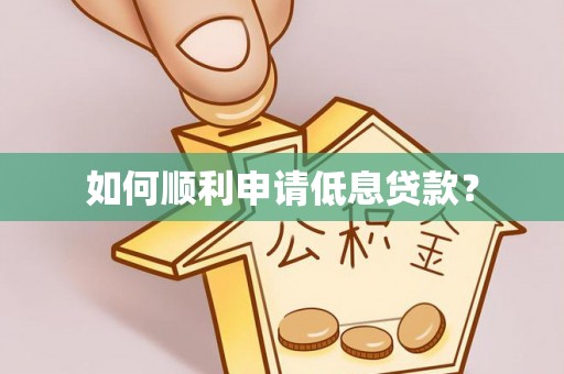 遂溪如何顺利申请低息贷款？