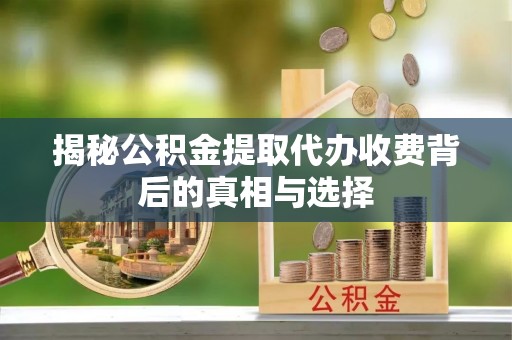 遂溪揭秘公积金提取代办收费背后的真相与选择