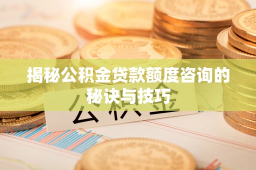 遂溪揭秘公积金贷款额度咨询的秘诀与技巧