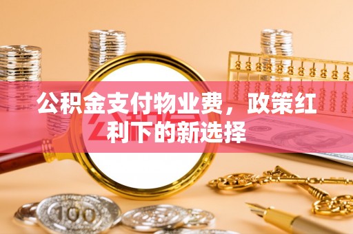遂溪公积金支付物业费，政策红利下的新选择