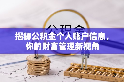 遂溪揭秘公积金个人账户信息，你的财富管理新视角