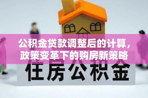 遂溪公积金贷款调整后的计算，政策变革下的购房新策略
