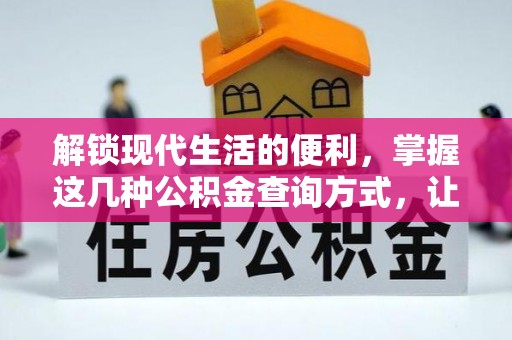 遂溪解锁现代生活的便利，掌握这几种公积金查询方式，让理财更轻松