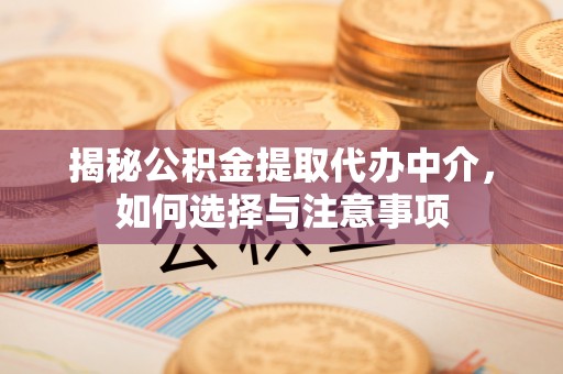 遂溪揭秘公积金提取代办中介，如何选择与注意事项