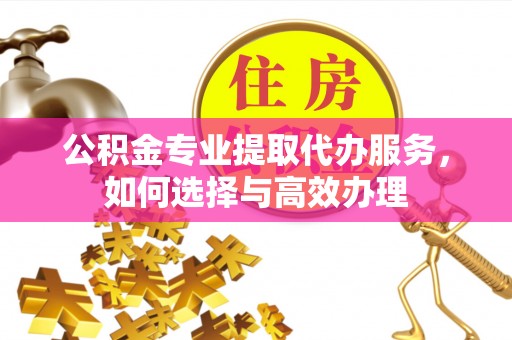 遂溪公积金专业提取代办服务，如何选择与高效办理
