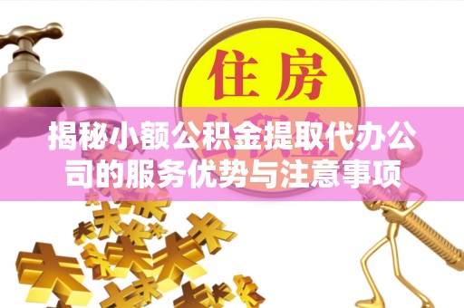 遂溪揭秘小额公积金提取代办公司的服务优势与注意事项