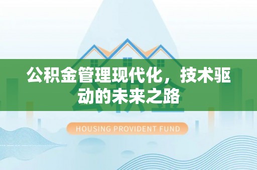 遂溪公积金管理现代化，技术驱动的未来之路